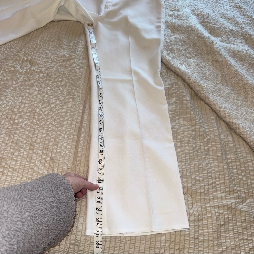 Levis Vintage White Polyester Slacks 28 - Picture 8 of 9